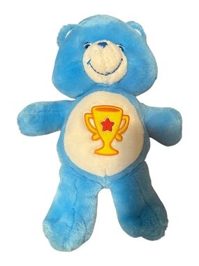 📖Vintage Care Bear Blue Plush Bear. Champ Care 2003